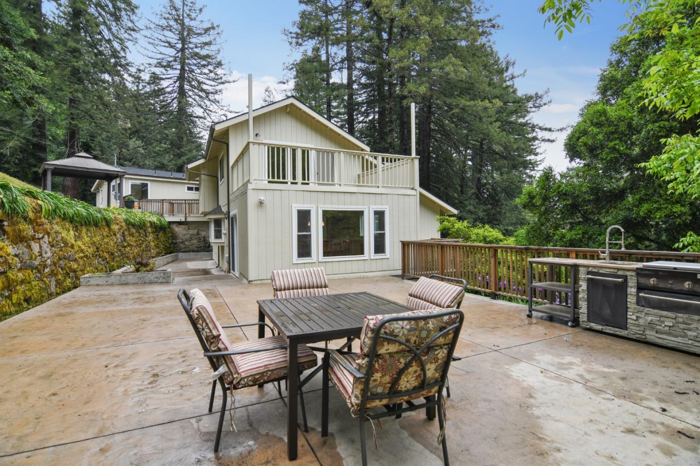 144 Eagle Crest Drive Scotts Valley, CA 95066 - Photo 28 of 28 a view of house with a deck and furniture