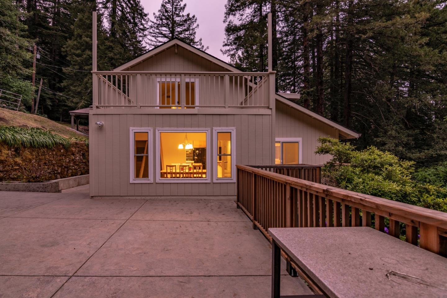 144 Eagle Crest Drive Scotts Valley, CA 95066 - Photo 4 of 28 a view of a house with a yard and large trees