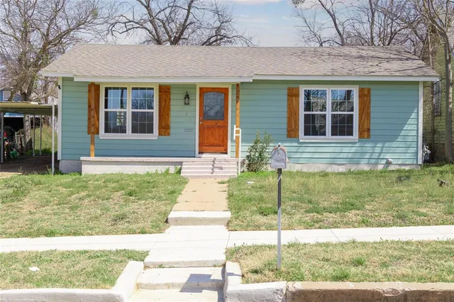 a front view of a house