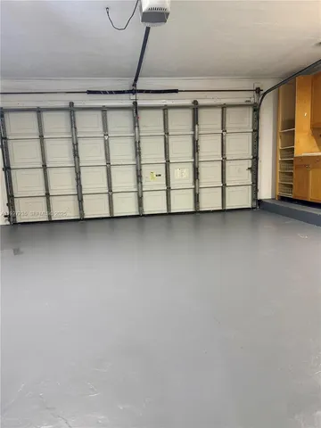 a view of a garage