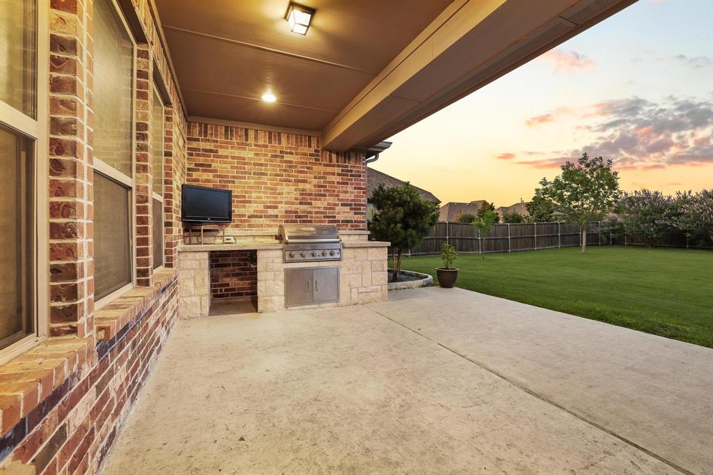 3500 Jersey Road Melissa, TX 75454 - Photo 34 of 40 a view of a terrace with a flat screen tv