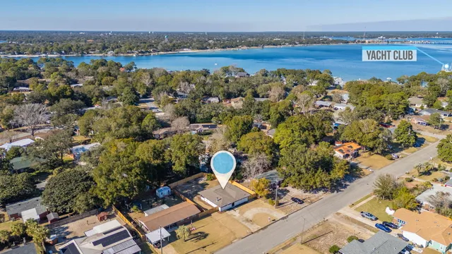 a view of a house with a swimming pool