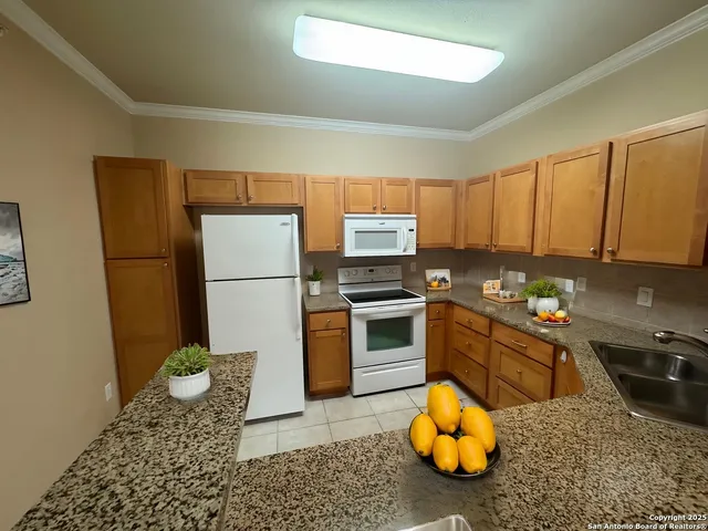 a kitchen with a sink a stove and refrigerator