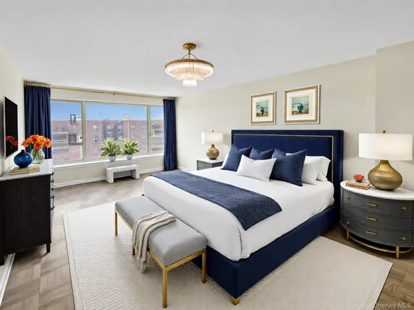 a bed room with a bed and a window