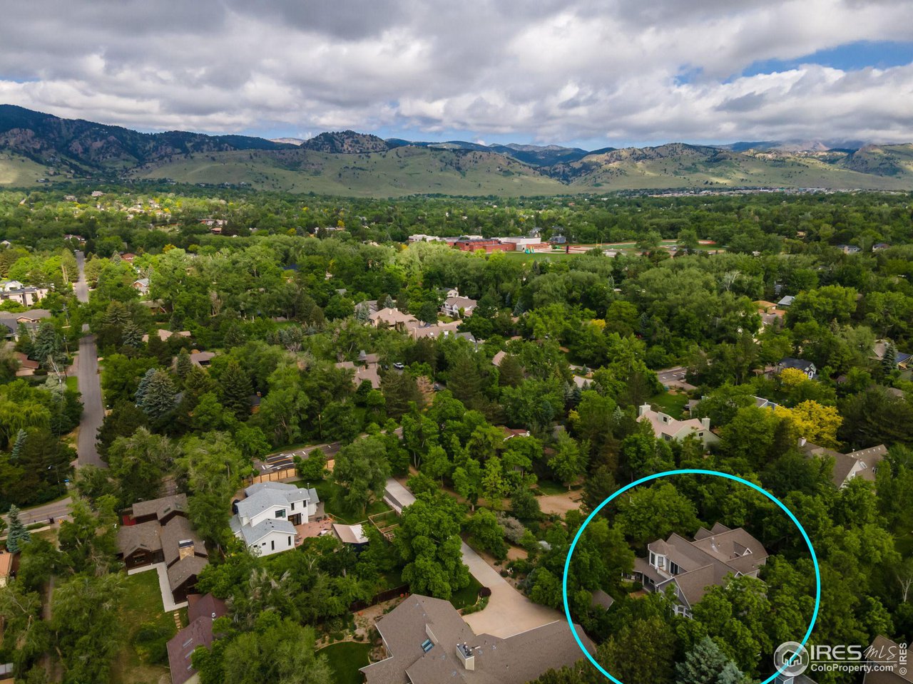 3754 26th Street Boulder, CO 80304 - Photo 6 of 34 an aerial view of a house with a yard and lake view
