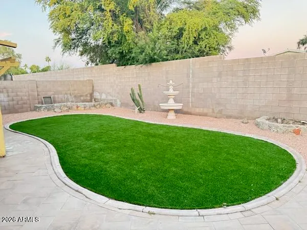 a backyard of a house