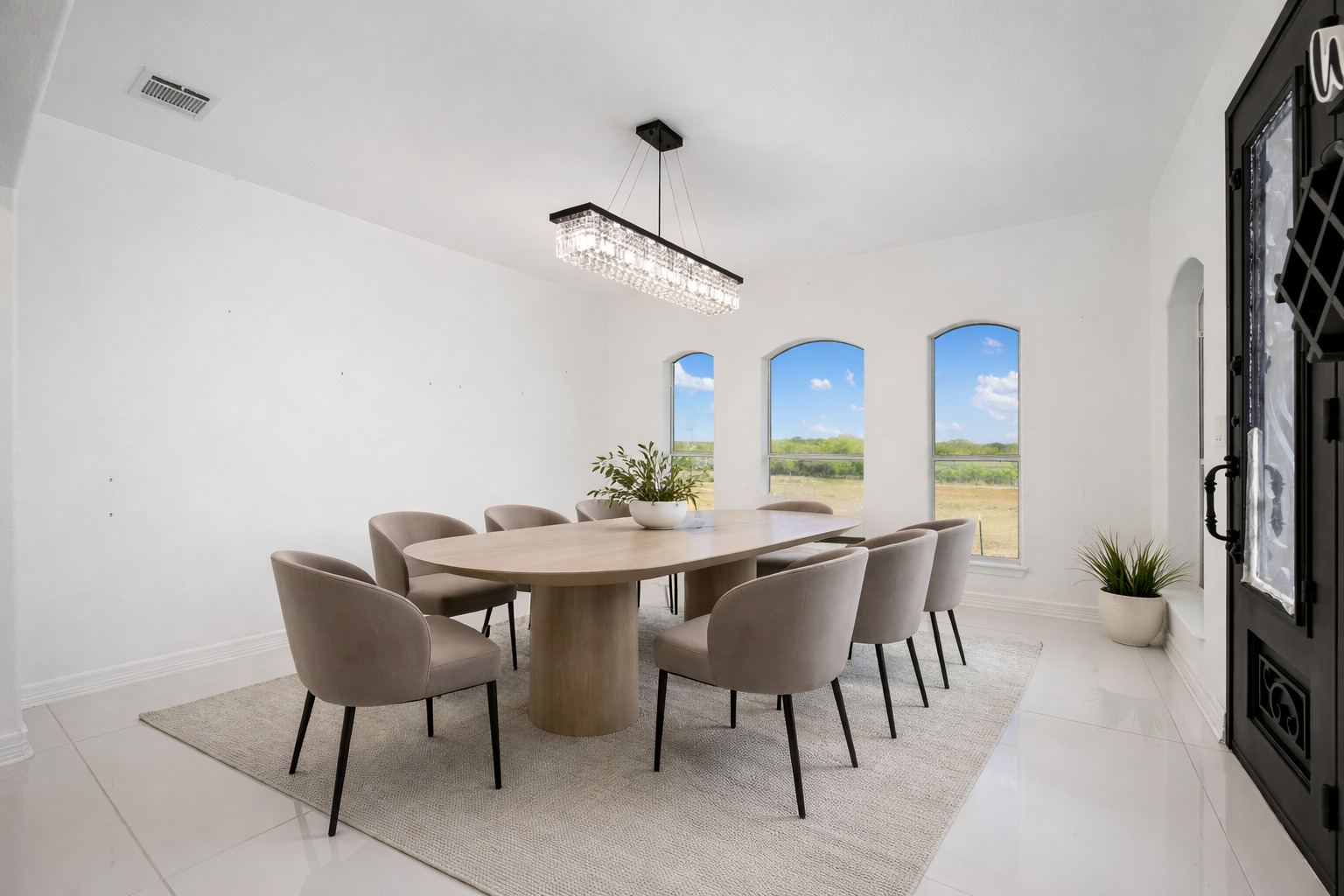 507 Rawhide Road Seguin, TX 78155 - Photo 16 of 40 Dining room featuring hanging lights and light tile patterned flooring