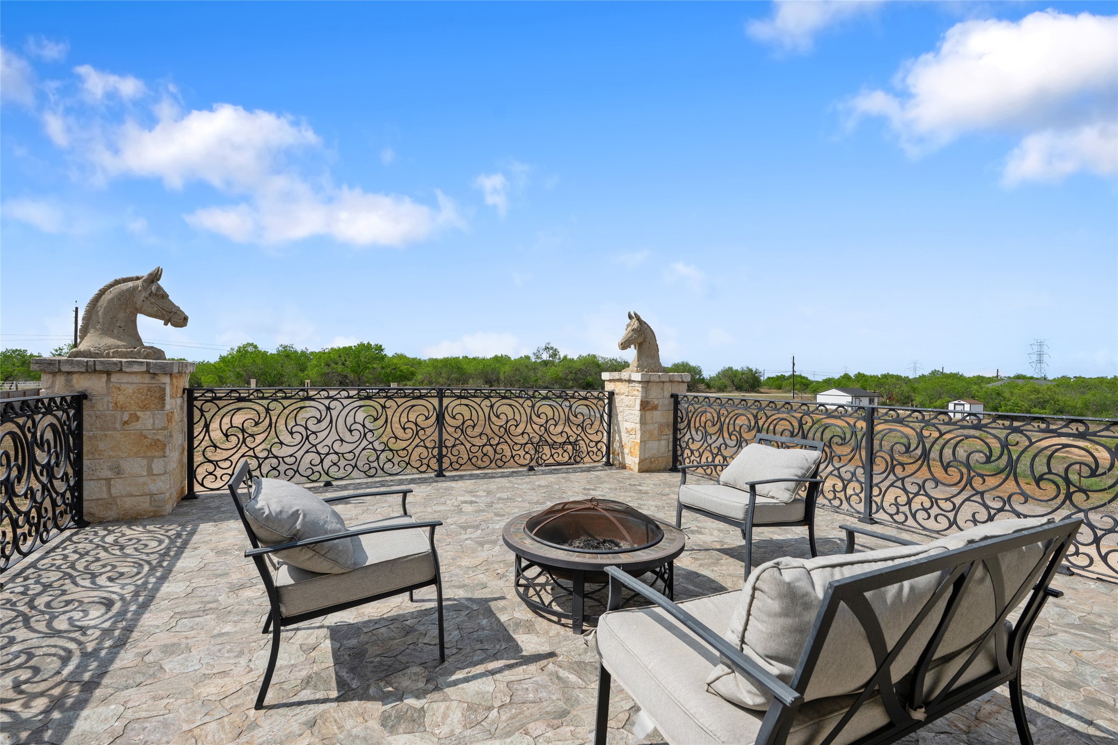507 Rawhide Road Seguin, TX 78155 - Photo 27 of 40 View of patio / terrace with an outdoor living space with a fire pit