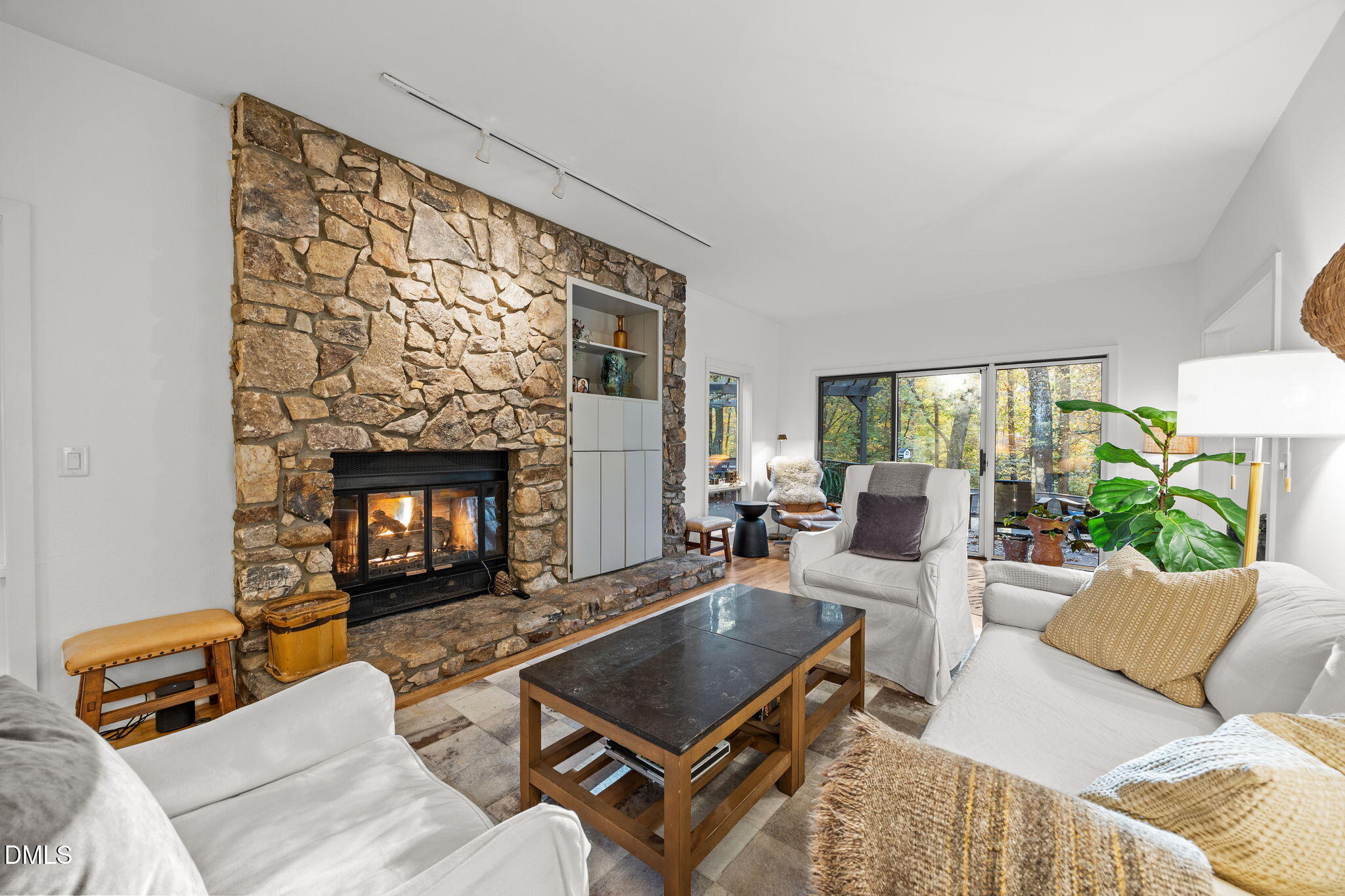 8 Womble Circle Durham, NC 27705 - Photo 13 of 49 a living room with furniture and a fireplace