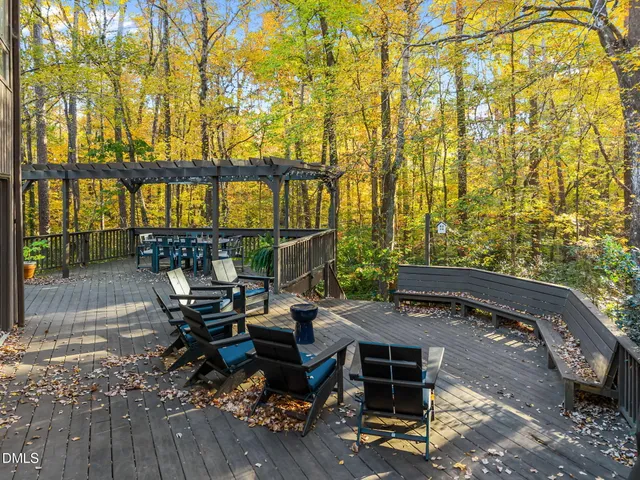a view of an outdoor space with seating