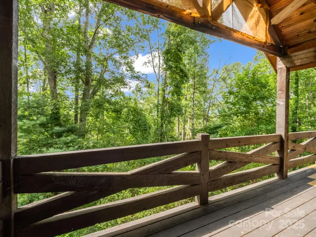 a view of a bench in balcony