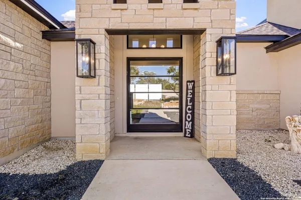 a view of front door of house