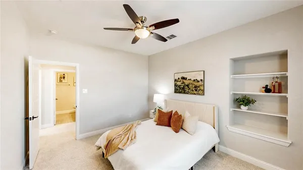 a house view with a garden space