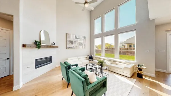 a kitchen with counter top space and appliances