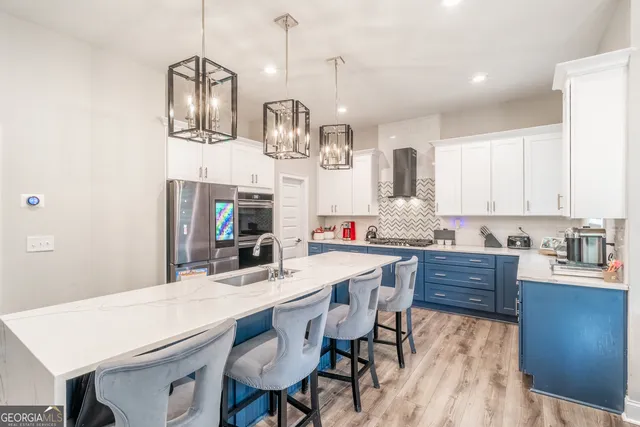 a view of balcony with wooden floor