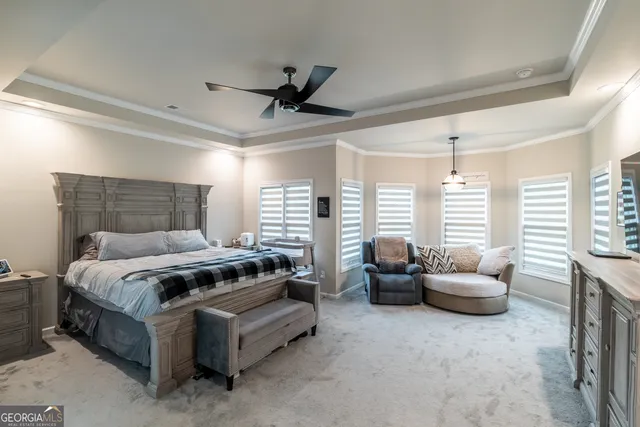 a view of a room with a window