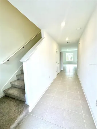 a view of hallway with window