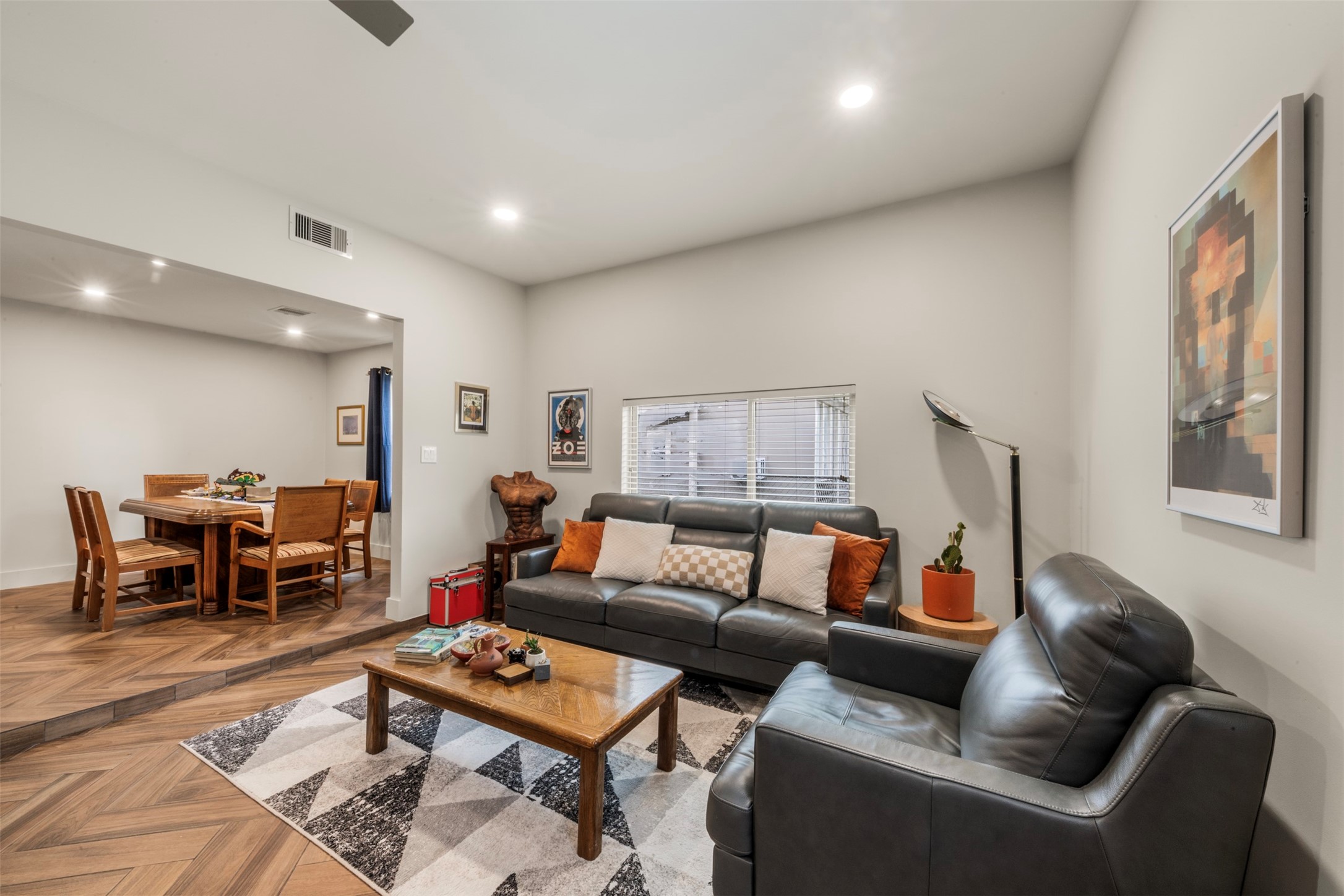 1913 Thonig Road Houston, TX 77055 - Photo 7 of 36 a living room with furniture a rug and a table