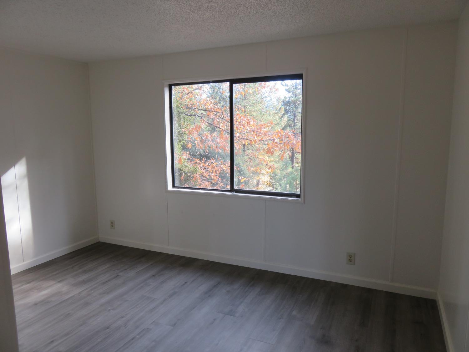 4426 Bald Mountain Road West Point, CA 95255 - Photo 22 of 45 an empty room with wooden floor and windows