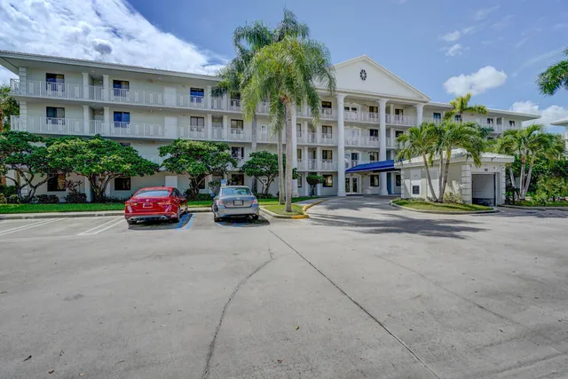 a car parked in front of a building
