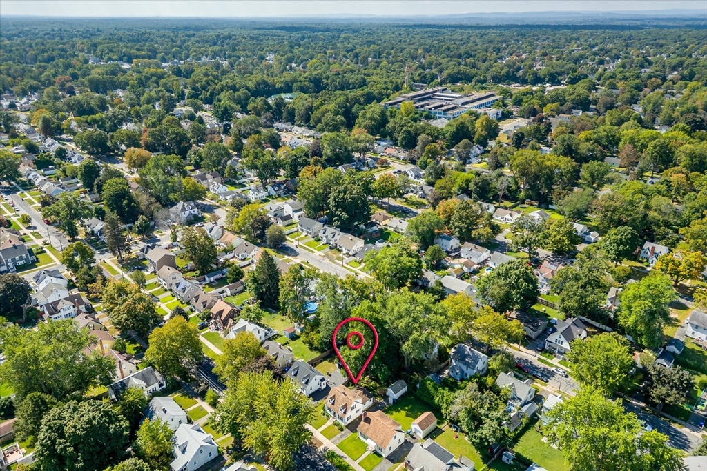 54 Ellsworth Avenue Springfield, MA 01118 - Photo 3 of 29 an aerial view of residential houses with outdoor space