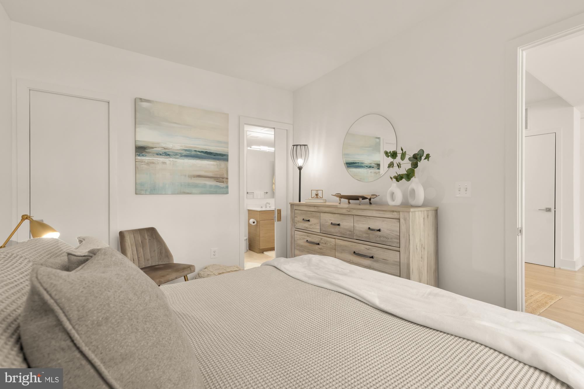 1761 P Street Northwest, Unit 202 Washington, DC 20036 - Photo 12 of 17 a bedroom with a bed and a dresser