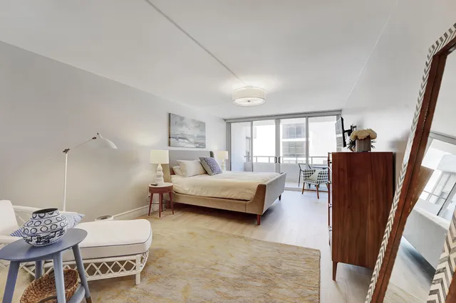 a living room with furniture and a couch