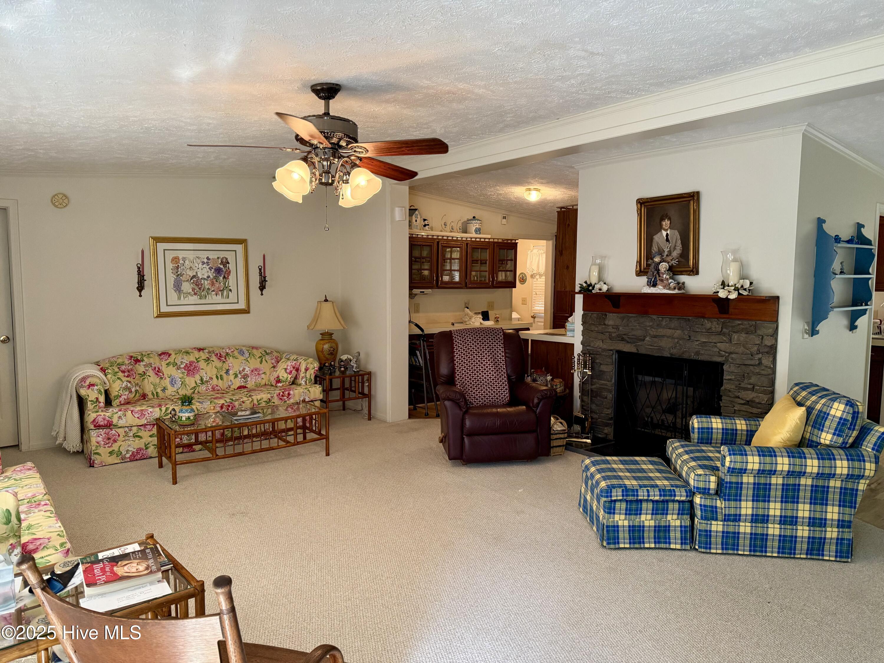 902 Aberdeen Road Laurinburg, NC 28352 - Photo 2 of 24 Large family room with gas logs