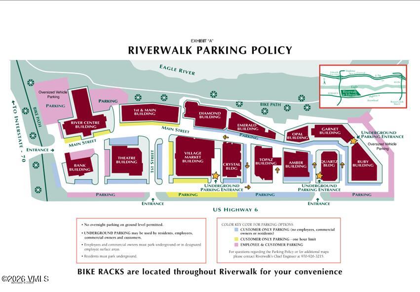 225 Main Street, Unit R304 Edwards, CO 81632 - Photo 18 of 18 Riverwalk map and parking