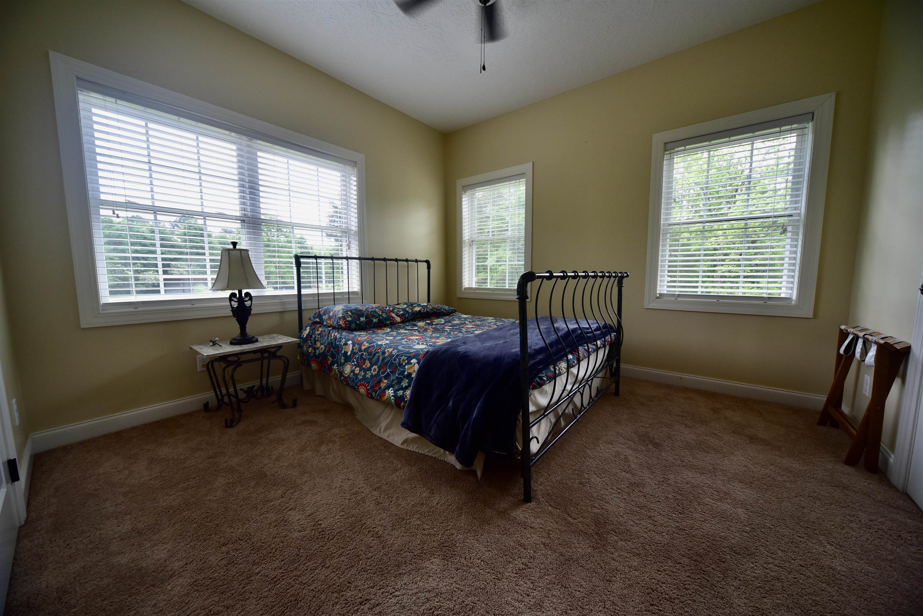 1359 Macks Grove Road Palmersville, TN 38241 - Photo 16 of 40 Bedroom with carpet, baseboards, and ceiling fan