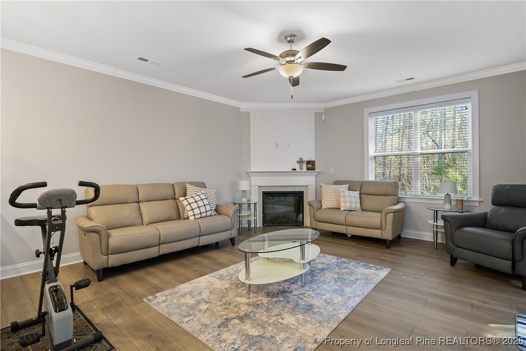 88 Spruce Hollow Circle Spring Lake, NC 28390 - Photo 21 of 48 a living room with furniture a rug and a window