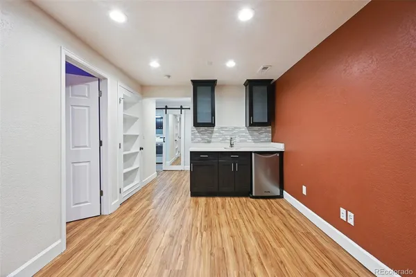 a large kitchen with a lot of counter space