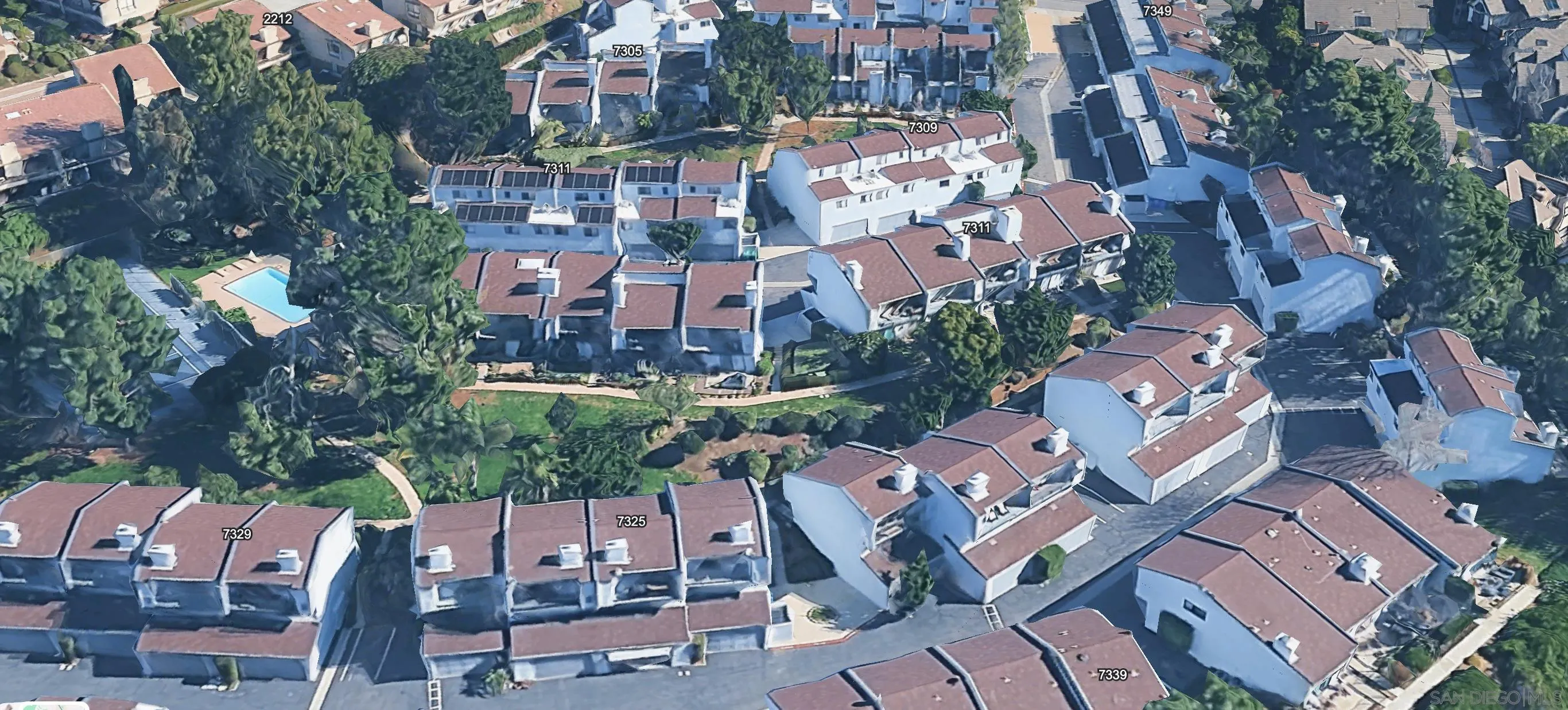 7325 Alicante Road, Unit A Carlsbad, CA 92009 - Photo 40 of 44 an aerial view of multiple houses with yard