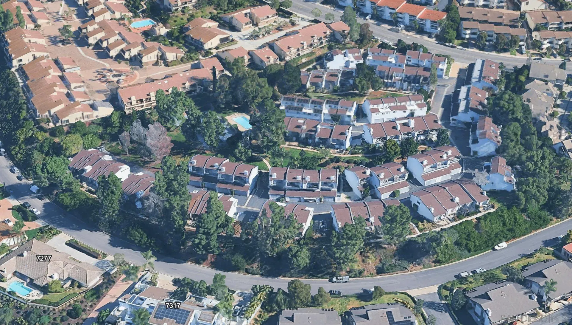 7325 Alicante Road, Unit A Carlsbad, CA 92009 - Photo 44 of 44 an aerial view of residential houses with outdoor space