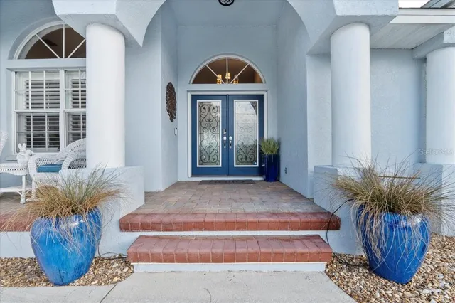 a view of front door