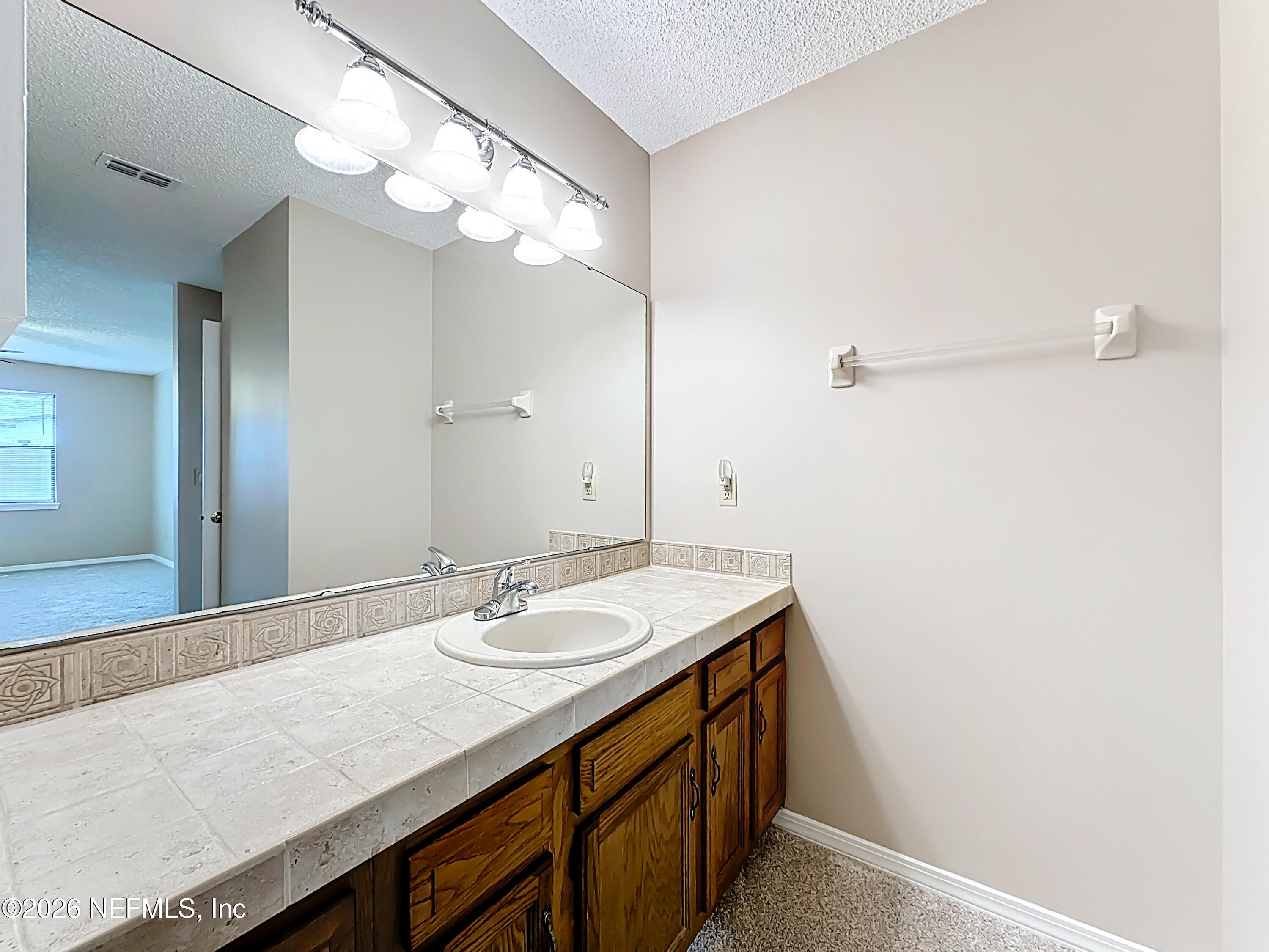 10298 Lone Star Road Jacksonville, FL 32225 - Photo 21 of 42 a bathroom with a sink a vanity and a mirror