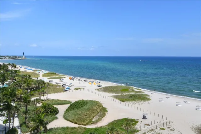a view of an ocean and beach