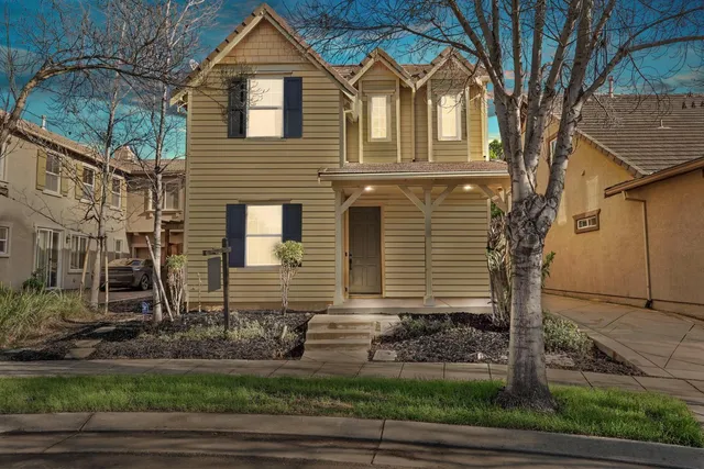 a front view of a house