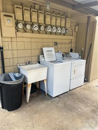 a view of a room with shelves