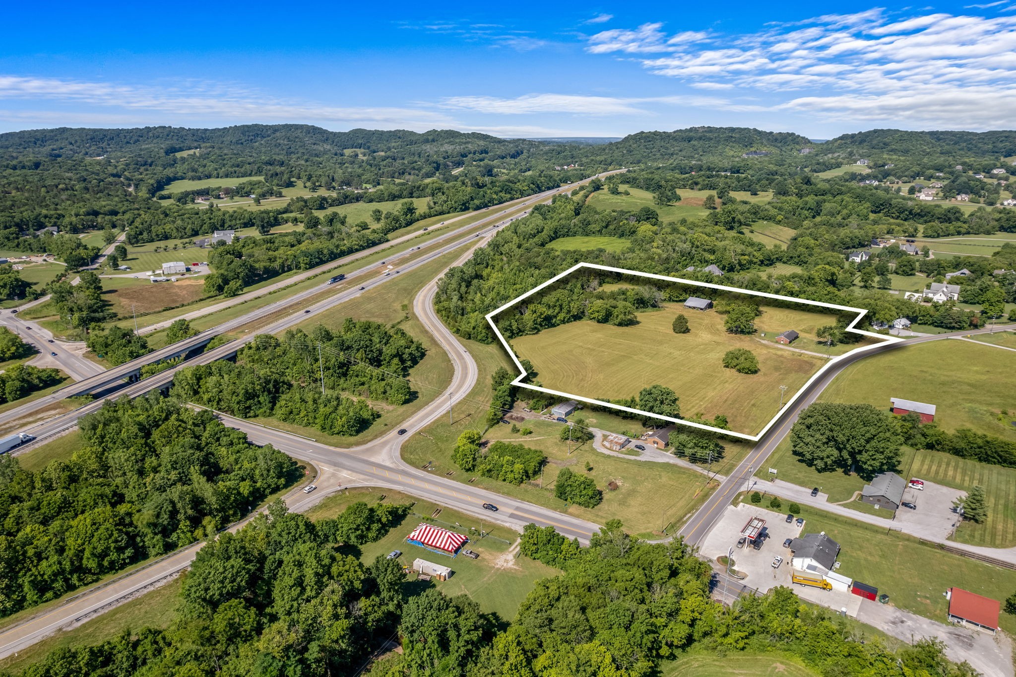 4767 Peytonsville Road Franklin, TN 37064 - Photo 1 of 35 an aerial view of a house with a garden