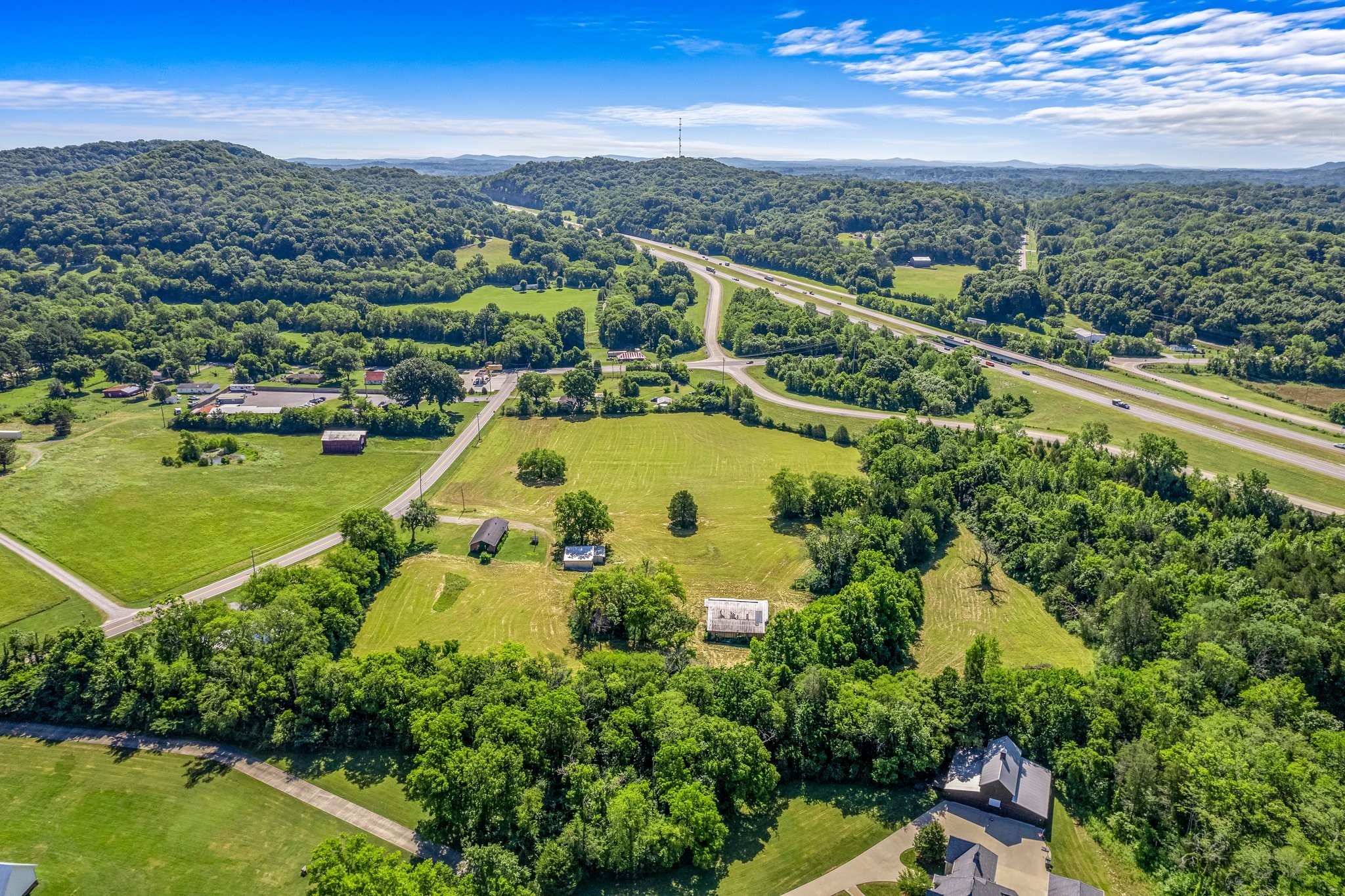 4767 Peytonsville Road Franklin, TN 37064 - Photo 12 of 35 an aerial view of a residential houses with outdoor space and trees all around
