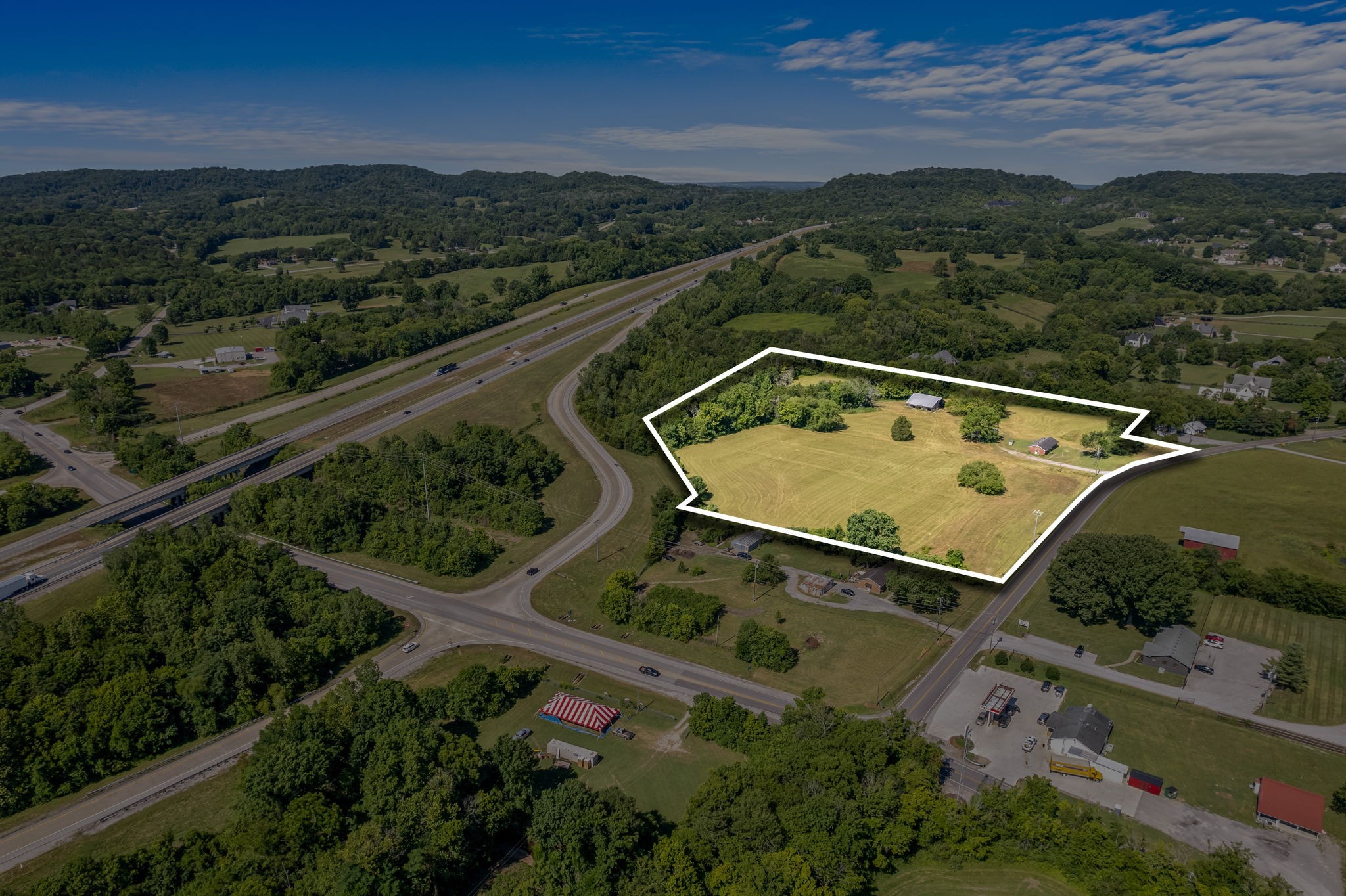 4767 Peytonsville Road Franklin, TN 37064 - Photo 2 of 35 an aerial view of a house with a yard