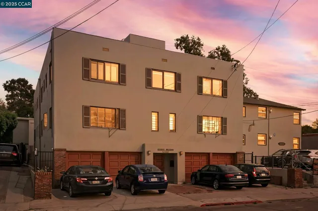 a car parked in front of a building