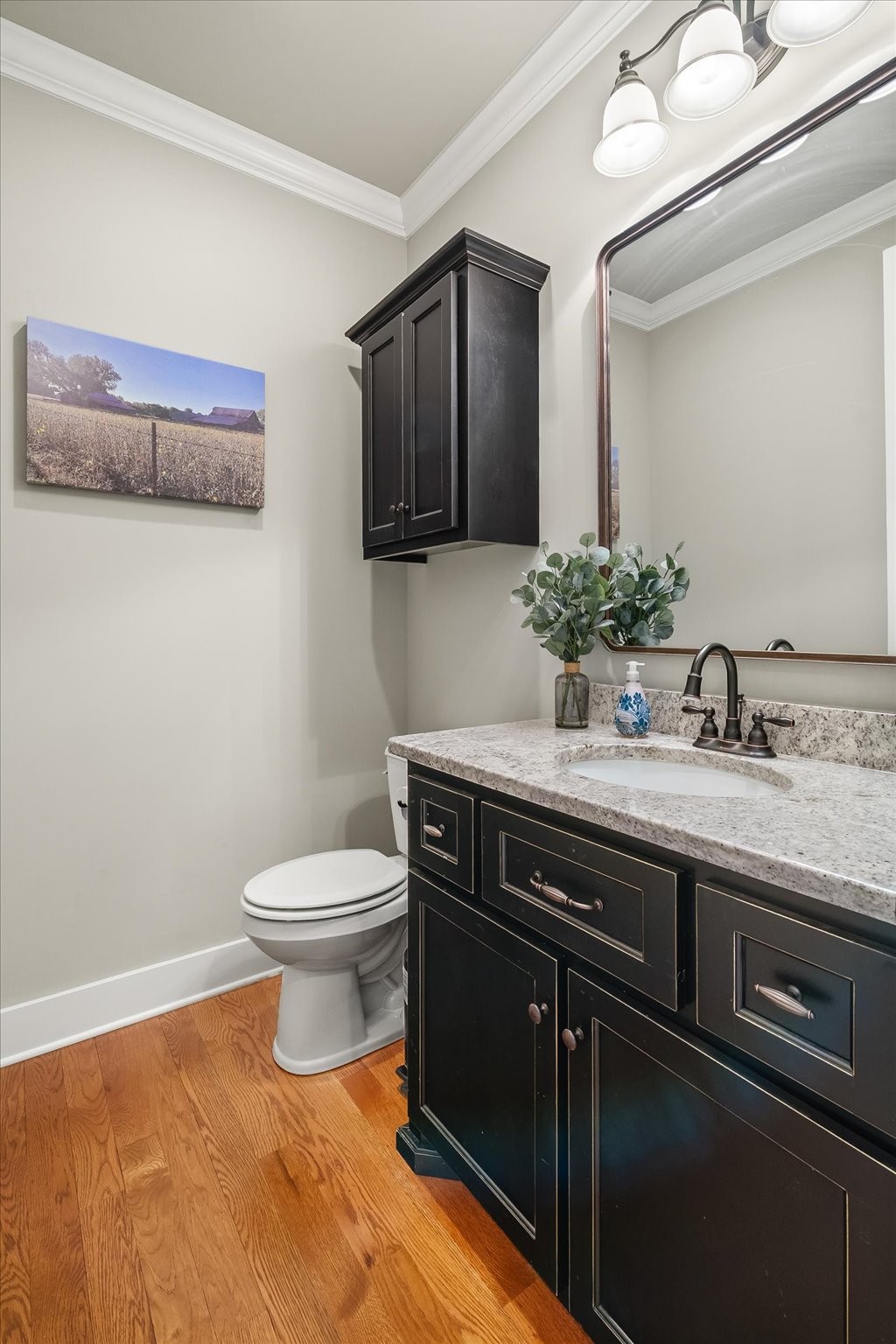 1032 Abbey Rd Way Spring Hill, TN 37174 - Photo 37 of 68 a bathroom with a granite countertop toilet sink and mirror