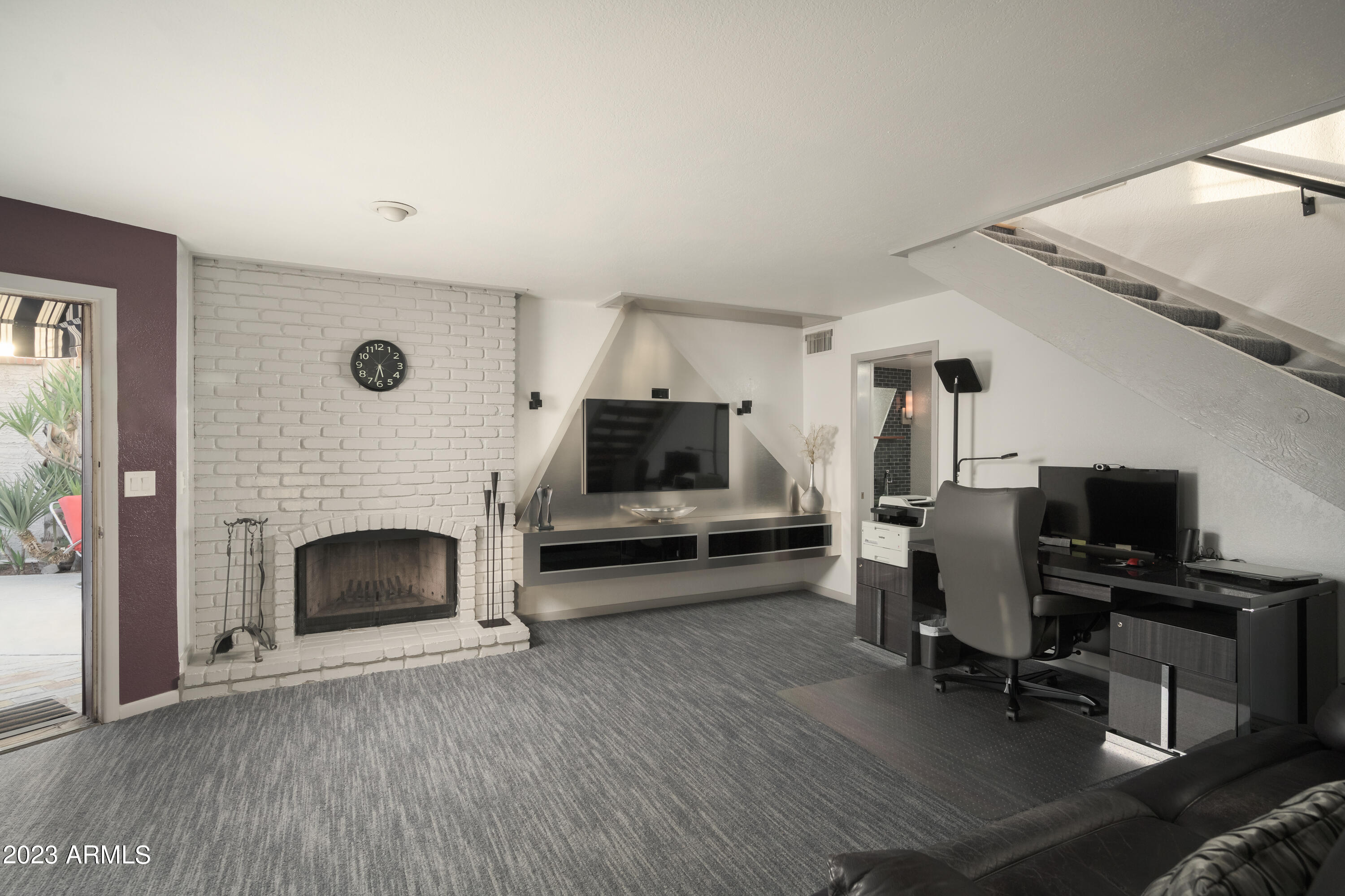 373 East Coronado Road, Unit 8 Phoenix, AZ 85004 - Photo 4 of 18 Living space with fireplace