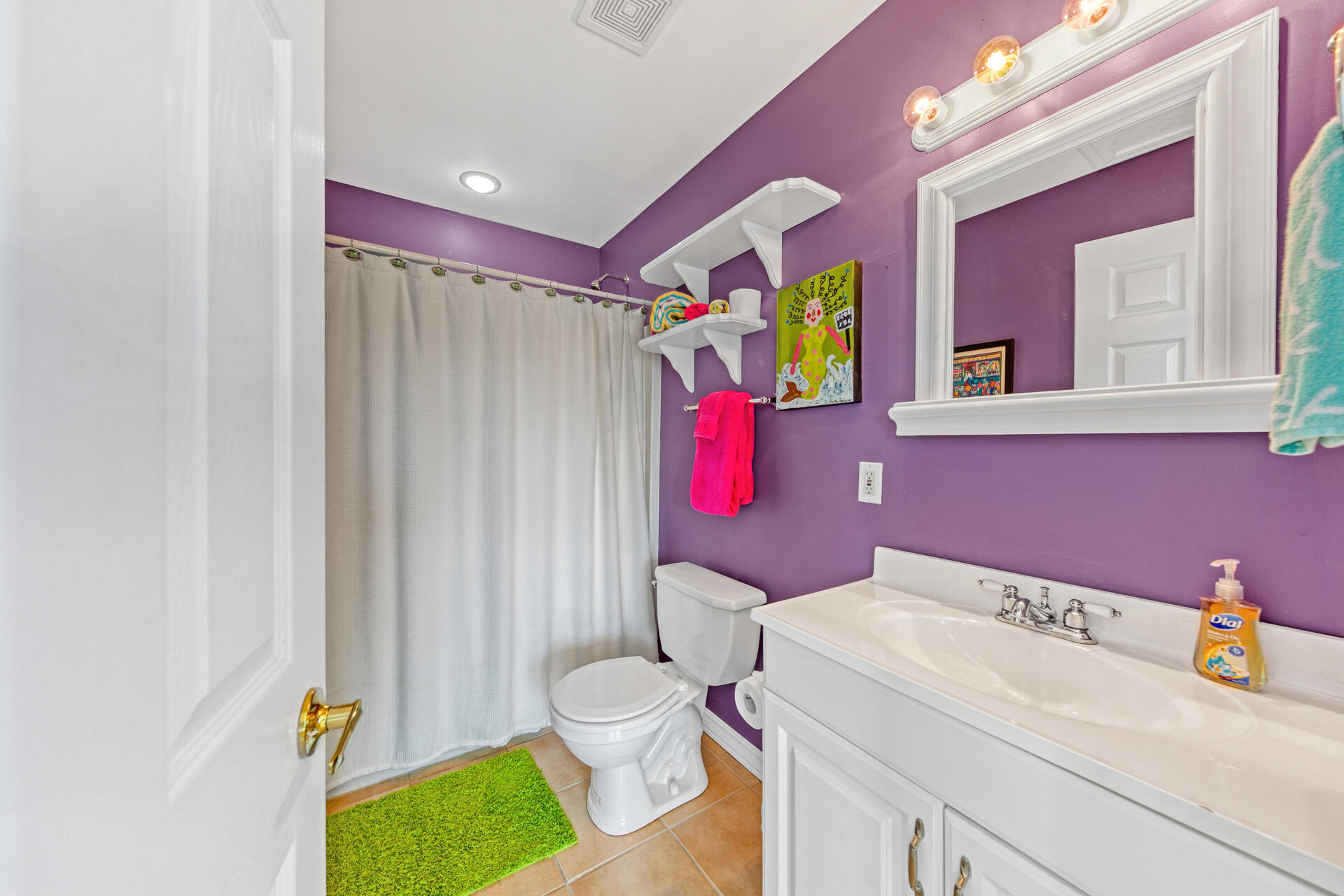 88 East Blue Crab Loop Panama City Beach, FL 32461 - Photo 32 of 55 a bathroom with a sink toilet and shower