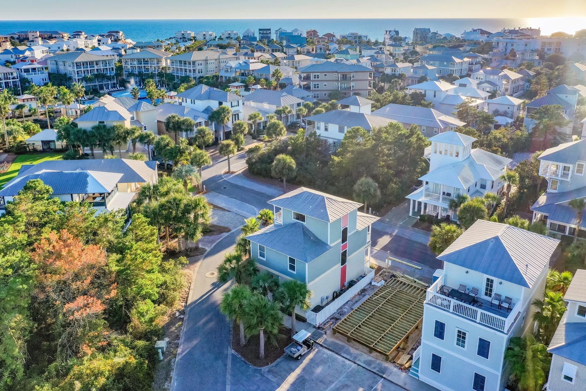 88 East Blue Crab Loop Panama City Beach, FL 32461 - Photo 37 of 55 an aerial view of residential houses with outdoor space