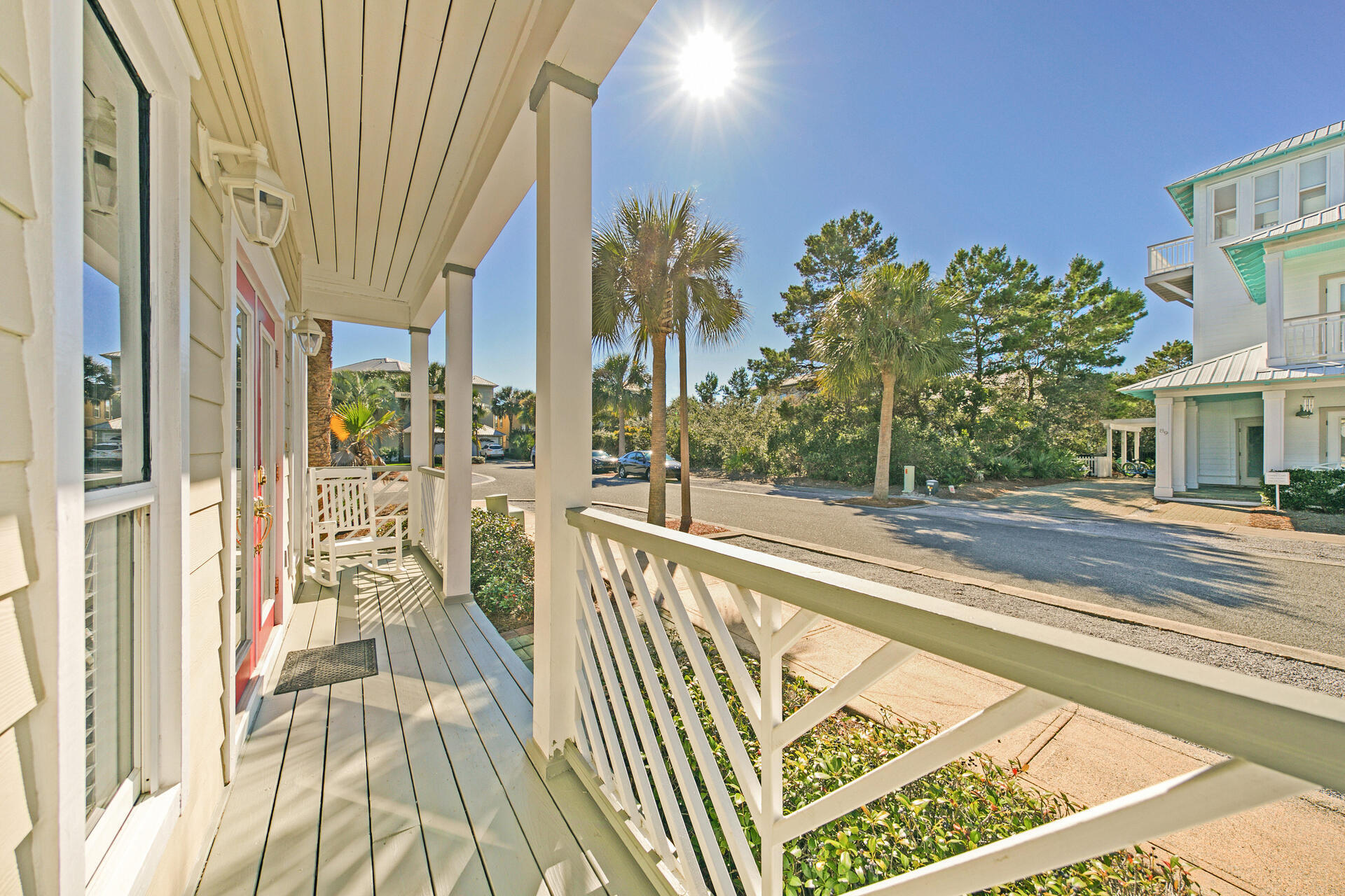 88 East Blue Crab Loop Panama City Beach, FL 32461 - Photo 5 of 55 a view of a balcony with plants