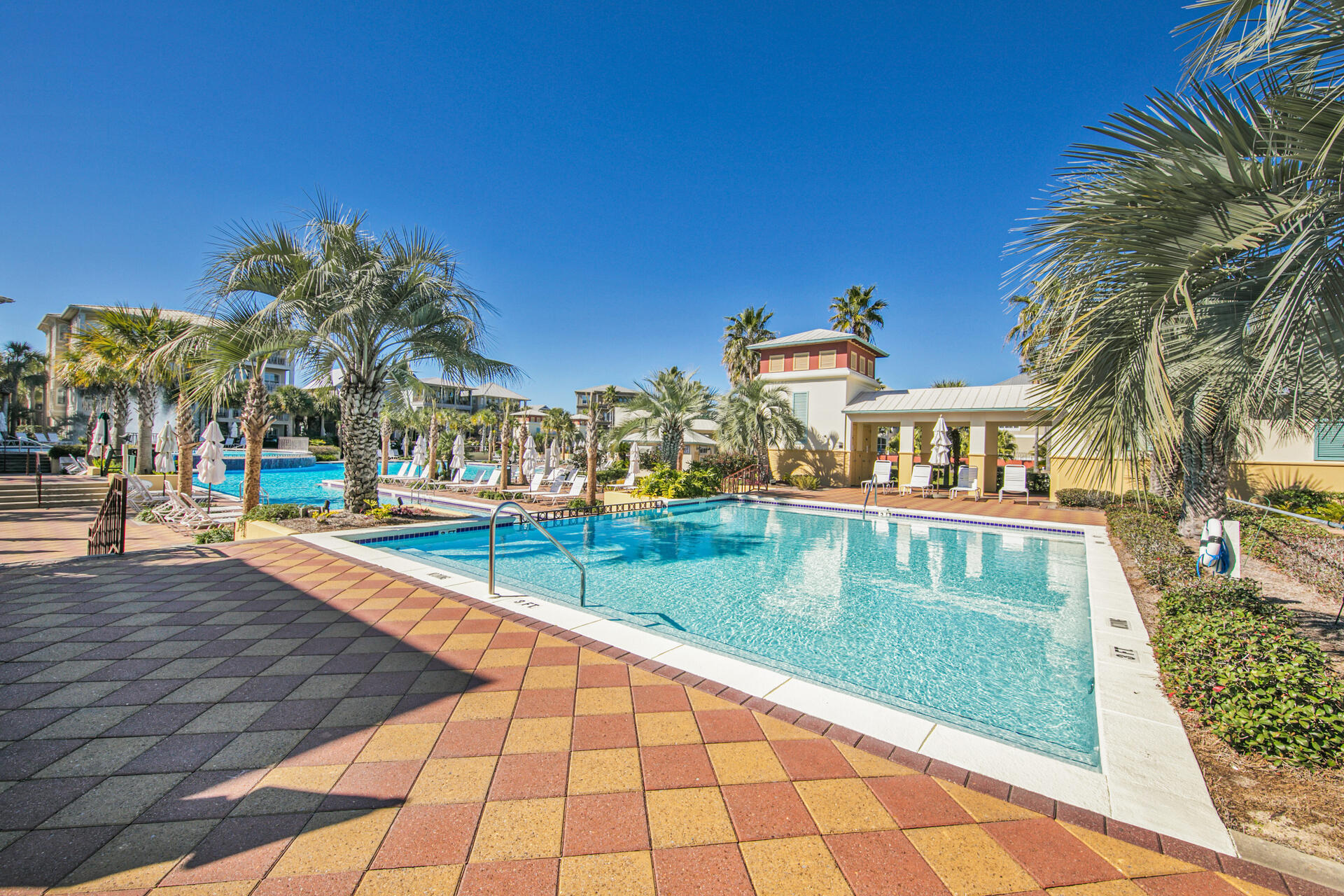 88 East Blue Crab Loop Panama City Beach, FL 32461 - Photo 51 of 55 a view of swimming pool with a yard