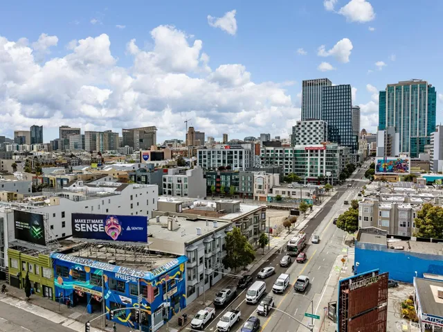 a city view with lot of high rise buildings